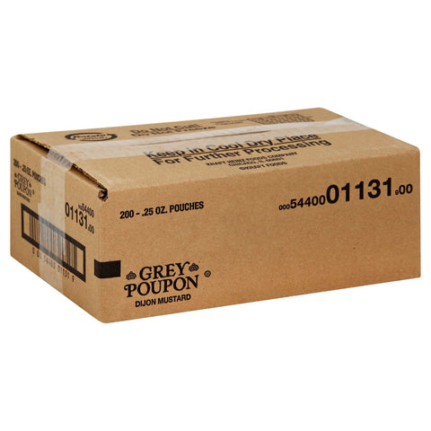 Grey Poupon Dijon Mustard Packets 200 Case .25 Ounce
