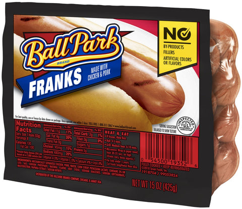 Ball Park Original Length Classic Hot Dog, 0.938 Pound -- 12 per case.