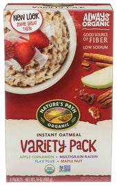 Natures Path Organic Hot Oatmeal - Variety Pack, 14 Ounce -- 6 per case.