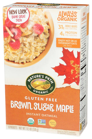 Natures Path Organic Brown Sugar Maple Hot Oatmeal, 11.3 Ounce -- 6 per case.