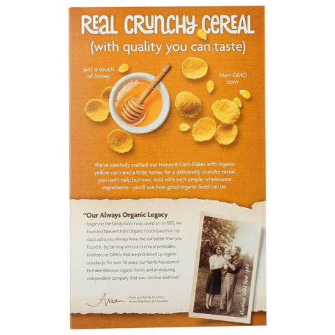 Natures Path Organic Cold HoneyD Corn Flake Cereal, 10.6 Ounce -- 12 per case.
