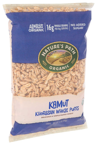 Natures Path Organic Cold Kamut Puffed Cereal, 6 Ounce -- 12 per case.