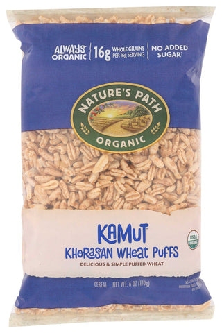 Natures Path Organic Cold Kamut Puffed Cereal, 6 Ounce -- 12 per case.