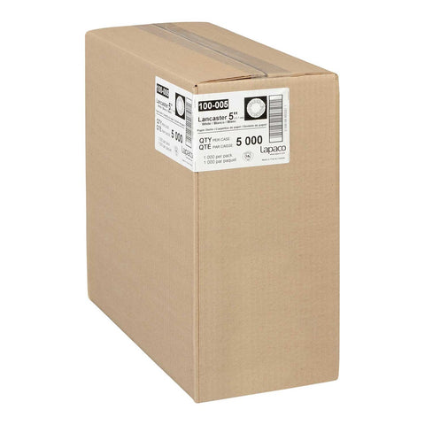 Lapaco Lancaster Lace White Paper Doilie, 5 inch -- 10000 per case.