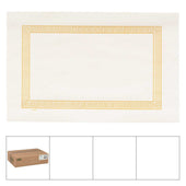 Lapaco Greek Key Gold Newsprint Placemat -- 1000 per case.