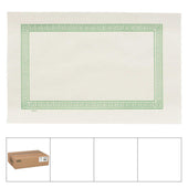 Lapaco Greek Key Green Newsprint Placemat -- 1000 per case.