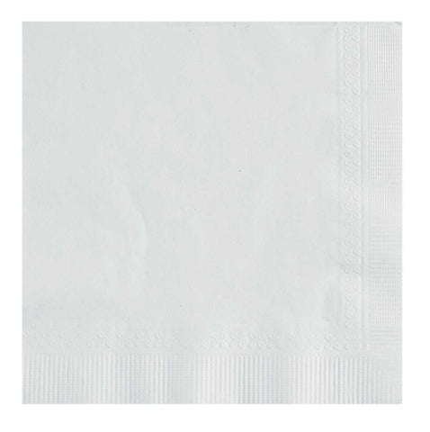 Lapaco Plain 2 Ply White Beverage Napkin -- 3600 per case.