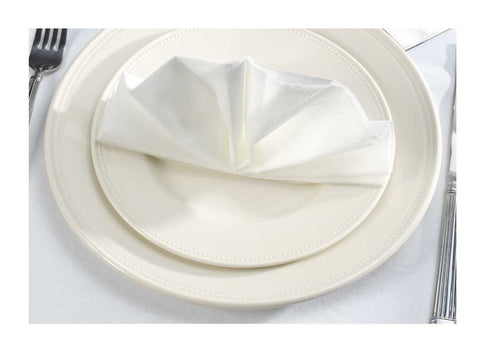 Lapaco White Flat Napkin, 14.5 x 14.5 inch -- 1000 per case.
