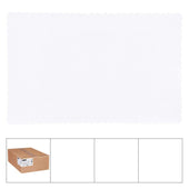 Lapaco Basket Weave Light Bond White Bond Scalopped Edge Embossed Placemat, 9.5 X 14.5 inch -- 1000 per case.