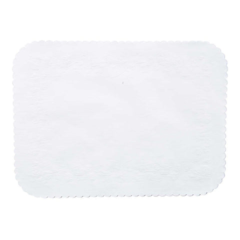 Lapaco Scalopped Edge Seville Rose Embossed Bond Tray Cover, 12 3/4 x 16 5/8 inch -- 1000 per case.