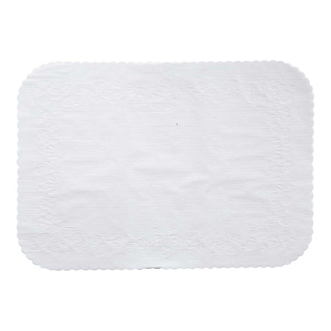 Lapaco Scalopped Edge Seville Rose Embossed Bond Light Weight Tray Cover -- 1000 per case.