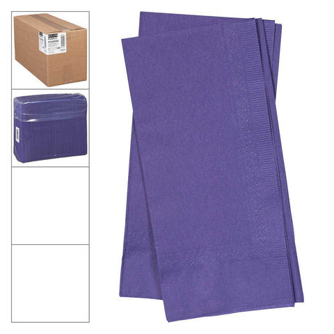 Lapaco 2 Ply Purple Dinner Napkin, 15 1/2 x 16 inch -- 1000 per case.