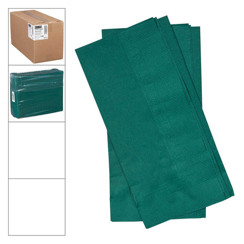 Lapaco 2 Ply Forest Green Dinner Napkin -- 1000 per case.