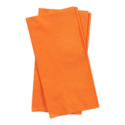 Lapaco 2 Ply Orange Dinner Napkin -- 1000 per case.