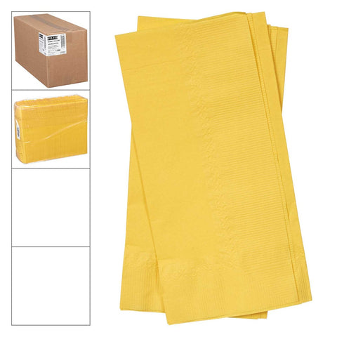 Lapaco 2 Ply Sunny Yellow Dinner Napkin -- 1000 per case.