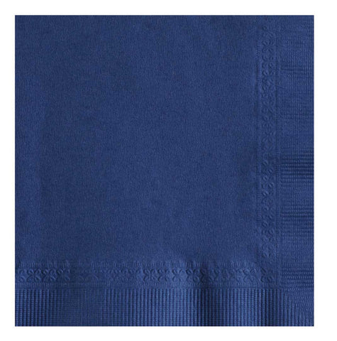 Lapaco Plain 2 Ply Navy Blue Beverage Napkin -- 1000 per case.