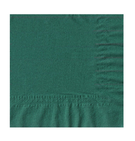 Lapaco 2 Ply Forest Green Beverage Napkin, 200 count per pack -- 5 per case.