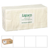 Lapaco 2 Ply Ecru Ivory Beverage Napkin, 200 count per pack -- 5 per case.