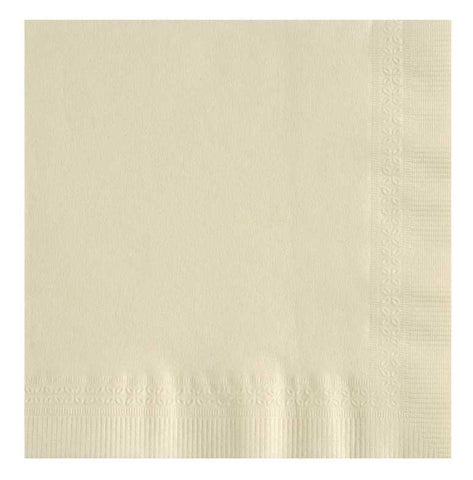 Lapaco 2 Ply Ecru Ivory Beverage Napkin, 200 count per pack -- 5 per case.