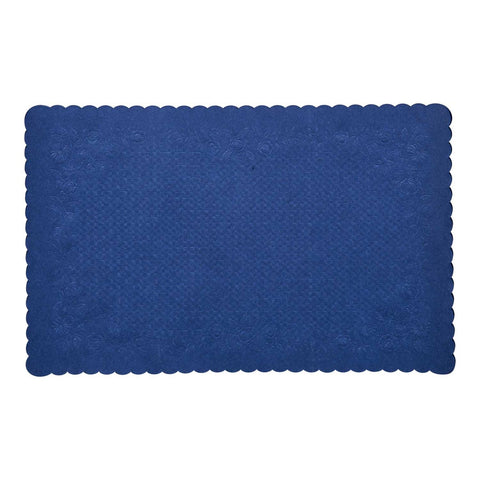 Lapaco Classic Basket Weave Embossed Navy Blue Placemat -- 1000 per case.