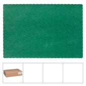 Lapaco Hunter Green Scalloped Edge Placemat, 9.5 x 13.5 inch -- 1000 per case.
