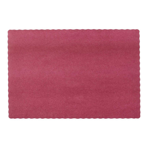 Lapaco Solid Econo Scal Burgandy Placemat -- 1000 per case.