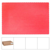 Lapaco Red Scalloped Edge Placemat, 9.5 x 13.5 inch -- 1000 per case.