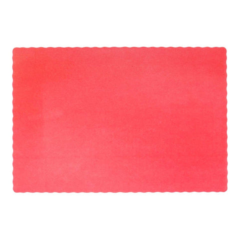 Lapaco Red Scalloped Edge Placemat, 9.5 x 13.5 inch -- 1000 per case.