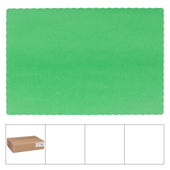 Lapaco Kelly Green Scalloped Edge Placemat, 9.5 x 13.5 inch -- 1000 per case.