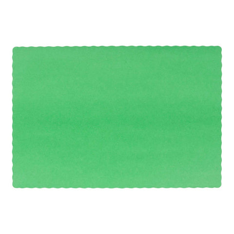 Lapaco Kelly Green Scalloped Edge Placemat, 9.5 x 13.5 inch -- 1000 per case.