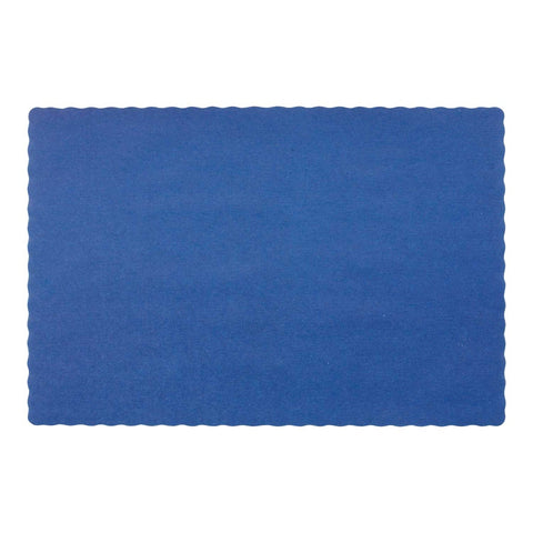 Lapaco Navy Blue Scalloped Edge Placemat, 9.5 x 13.5 inch -- 1000 per case.