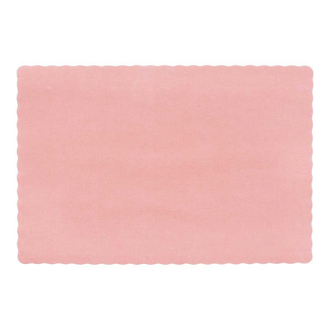 Lapaco Dusty Rose Scalloped Edge Placemat, 9.5 x 13.5 inch -- 1000 per case.