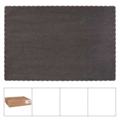 Lapaco Black Scalloped Edge Placemat, 9.5 x 13.5 inch -- 1000 per case.