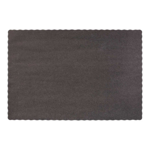 Lapaco Black Scalloped Edge Placemat, 9.5 x 13.5 inch -- 1000 per case.