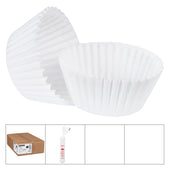 Lapaco White Round Baking Cup, 3.5 x 1.5 x 1 inch -- 10000 per case.