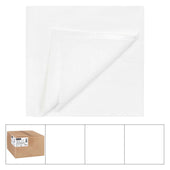Lapaco 3 Ply White Folded Paper Table Cover, 54 x 54 inch -- 50 per case.