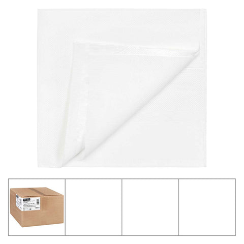 Lapaco 3 Ply White Folded Paper Table Cover, 54 x 54 inch -- 50 per case.