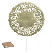 Lapaco Gold Foil 10 inch Round Lace Doilie -- 500 per case.