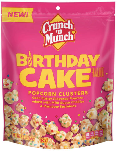 Crunch N Munch Sweet Creations Cookies N Cream Birthday Cake Popcorn Clusters, 5.5 Ounce -- 48 per case