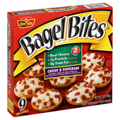 Heinz Pepperoni and Cheese Mini Bagel Bite - Appetizer, 7 Ounce -- 8 per case.
