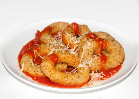 Singleton Large Breaded Calamari Rings, 10 Pound.