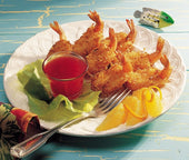 Singleton Coconut Clean Tail Butterfly Breaded Shrimp, 3 Pound -- 4 per case.