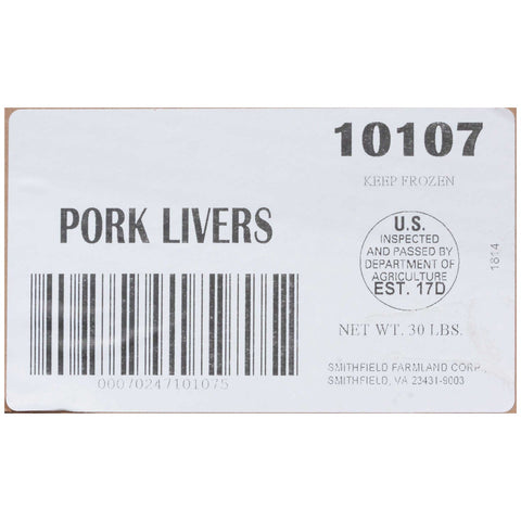 Farmland Polyliner Pork Liver, 30 Pound.