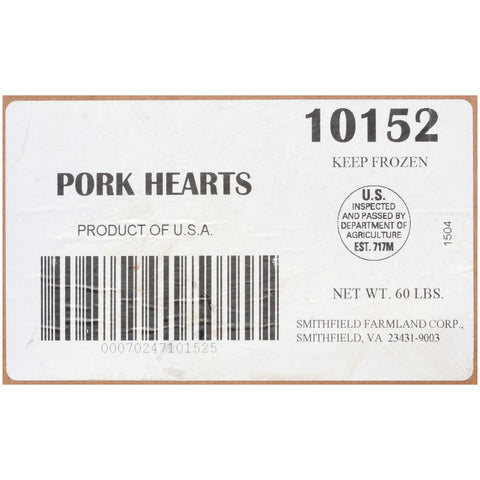 Farmland Pork Hearts, 60 Pound.
