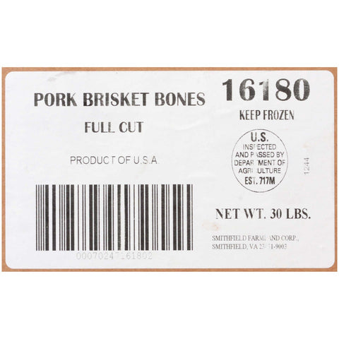 Farmland Full Cut Pork Brisketbone, 30 Pound.