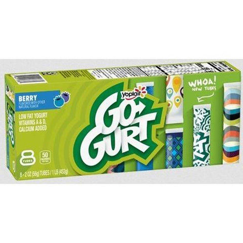 Yoplait Go Gurt Low Fat Single Serve Berry Flavor Yogurt Tube, 16 Ounce -- 8 per case