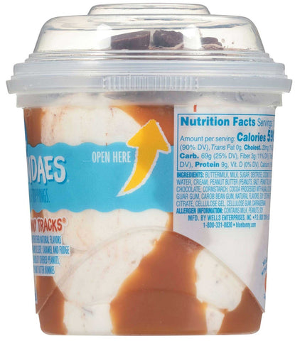 Blue Bunny Loadd Sundaes Bunny Tracks Cup, 8.5 Fluid Ounce -- 12 per case
