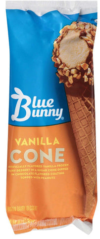 Blue Bunny Vanilla Ice Cream Cone, 4.6 Fluid Ounce -- 24 per case