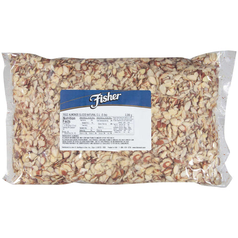 Fisher Natural Sliced Almond - Nut, 5 Pound.