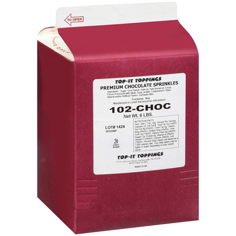 Fisher Chocolate Sprinkles - 6 lb. package, 4 per case